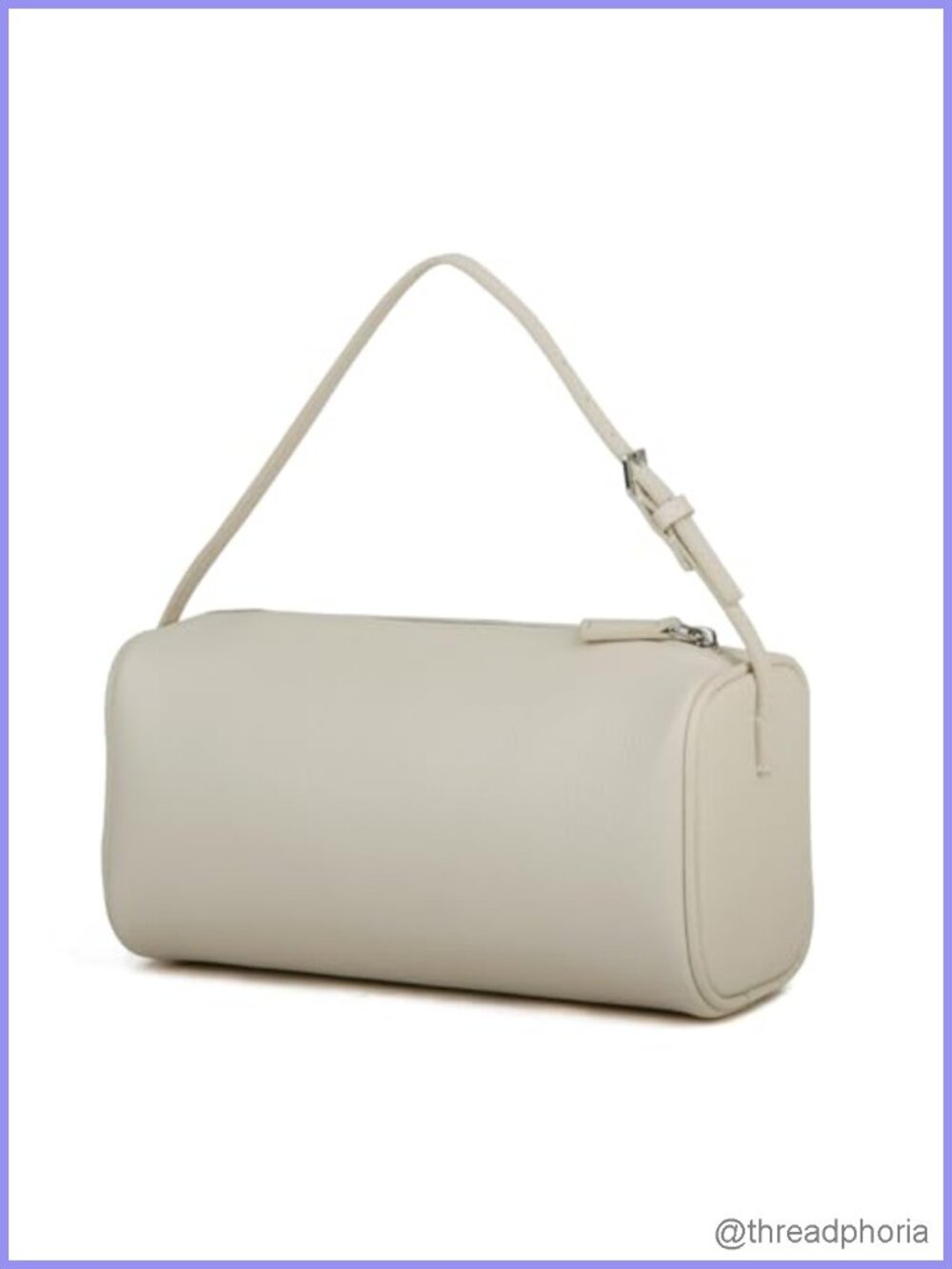 Full-Grained Leather Crossbody Hobo Bag Adjustable Strap